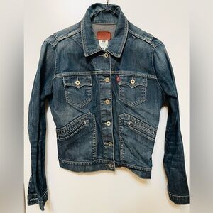 Levis Women's Denim Jacket with Button Closure